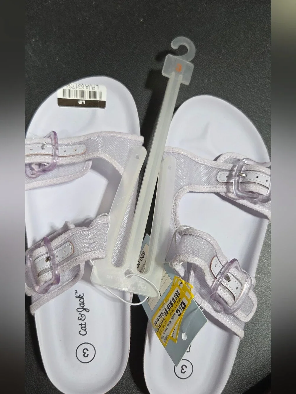 Cat & Jack Lilac Double-Buckle Slide Sandals for Kids